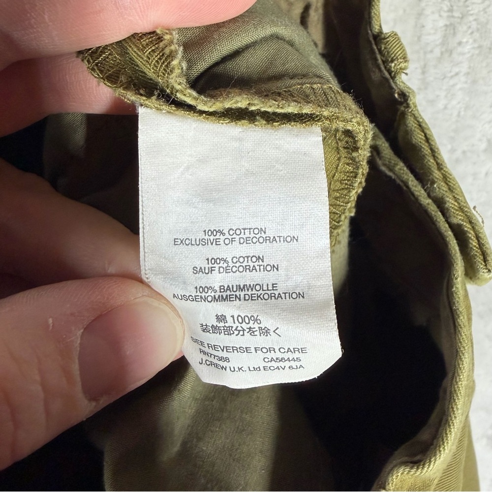 J. Crew Crewcuts Dog Embroidered Pants Size 10 Olive Green Preppy Chino Slim Fit - Picture 9 of 9